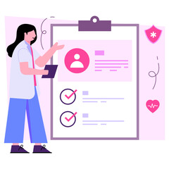 Trendy design illustration of prescription  