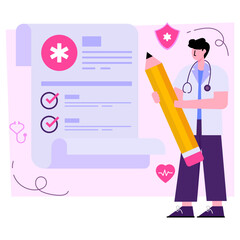 Trendy design illustration of prescription  