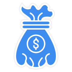 Money Bag Icon Style