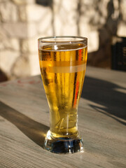 glass of beer on the table
