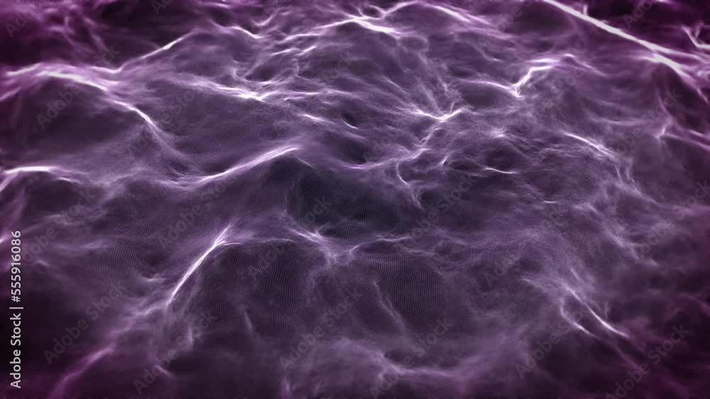 Poster abstract fractal web mesh waving background/ 4k animation of an abstract fractal fantasy web mesh la