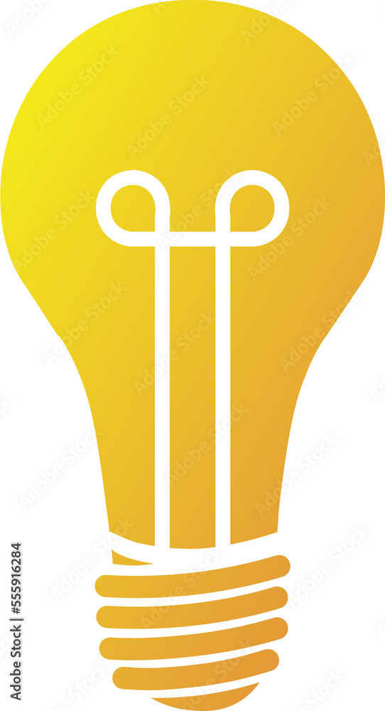 Aufkleber idea lamp icon in gradient color. solid style bulb icon symbol.