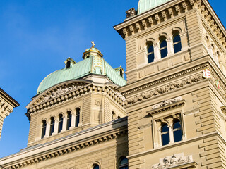 Fototapeta na wymiar Federal Palace headquarters of the Swiss Confederation