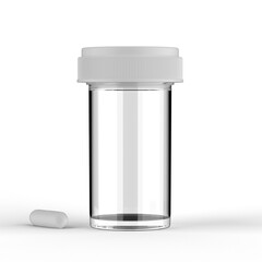 Clear Plastic Pill Bottle