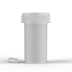 Matte Plastic Pills Bottle