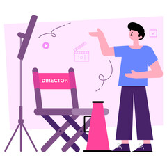 Premium download illustration of male director 