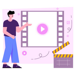 Premium download illustration of movie clip