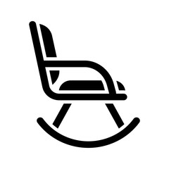 rocking chair icon flat vecktor trendy popular simple