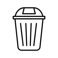 trash can icon flat vecktor trendy popular simple
