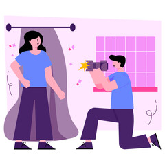 Trendy design illustration of photoshoot 