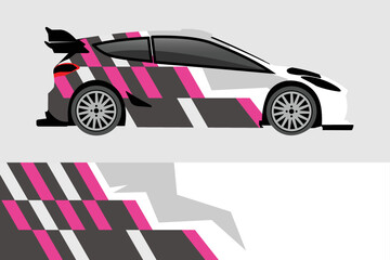 Car wrap decal designs. Abstract racing and sport background for racing livery or daily use car vinyl sticker.