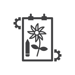 Flower Drawing Icon - Art board Icon