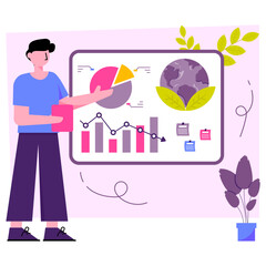 Modern design illustration of environmental infographic 