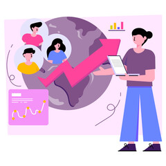 An illustration design of video call