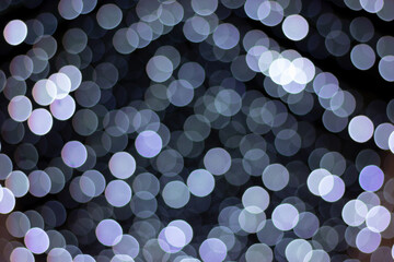 abstract background with defocus and bokeh from lights of street illumination at night