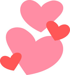 Pink Love Heart Element Object