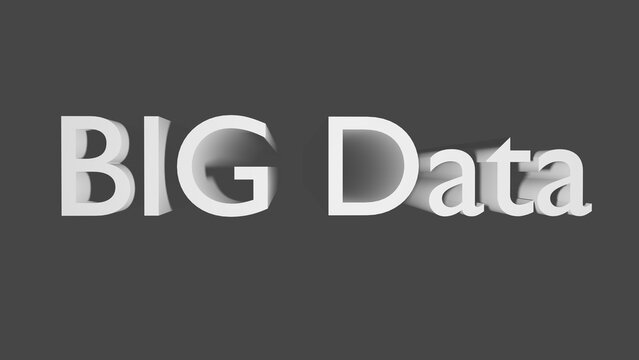 Big Data in white written on a dark background