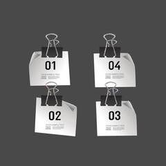 infographic design template with four steps