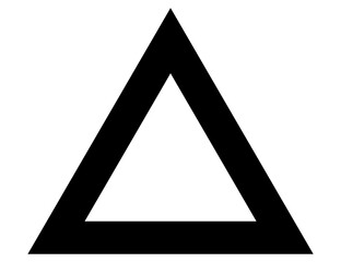 triangle shape frame line art for mobile and web apps