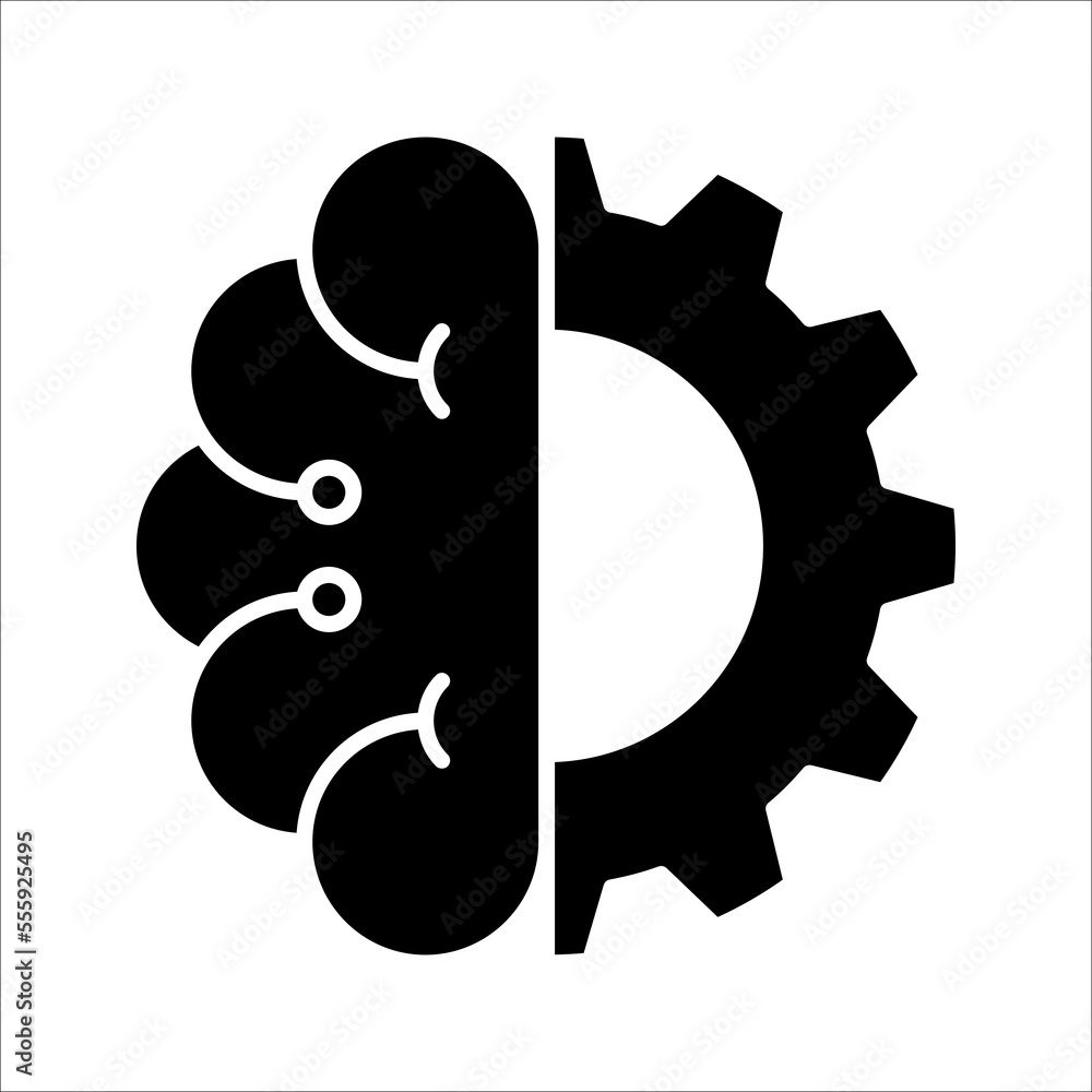 Poster artificial intelligence related vector icon on white background. eps 10