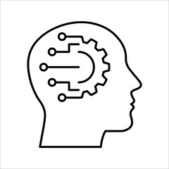 Artificial Intelligence Related Vector Icon on white background. EPS 10