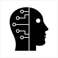 Artificial Intelligence Related Vector Icon on white background. EPS 10