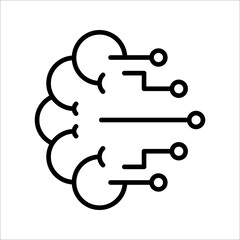 Artificial Intelligence Related Vector Icon on white background. EPS 10