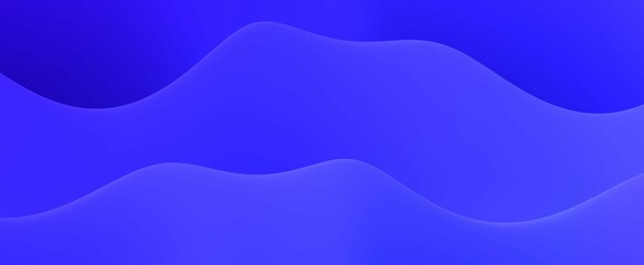 Azure abstract waves background. Purple curves gradient of lines with 3d render of futuristic blue tide flow. Wavy banner for digital presentation