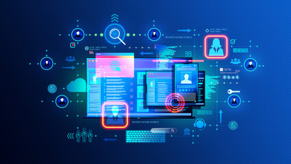 e-Recruitment and Online Recruitment - Conceptual Illustration
