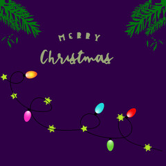 christmas card with christmas tree