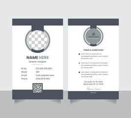 Professional Business ID card design template vector