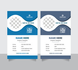 Professional Business ID card design template vector