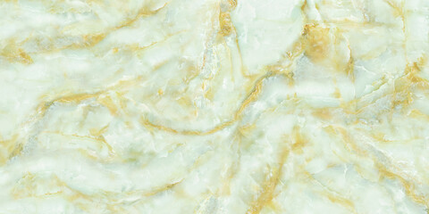 Fototapeta na wymiar Green onyx tile with orange weaves. Background textures for design.