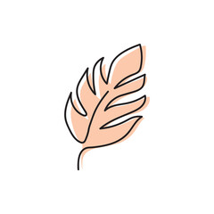abstract leaf design icon element vector illustration