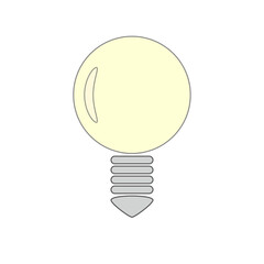 illustrazione di lampadina a bulbo su sfondo trasparente