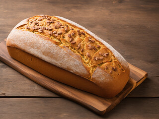 loaf of bread on wooden table, bread, food, isolated, loaf, white, bakery, baked, fresh, brown, breakfast, wheat, bun, healthy, meal, crust, baguette, pastry, flour, roll, whole, tasty, long, nobody, 