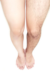 Comparison of shaved leg and unshaven leg