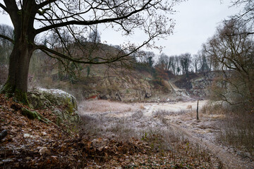 Weg in den Kalkberggrund Lüneburg Winter