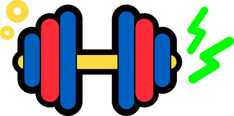 Bold Lined Quirky Doodle Sport Theme Vector