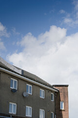 Council flats in poor housing estate with many social welfare issues in LInwood