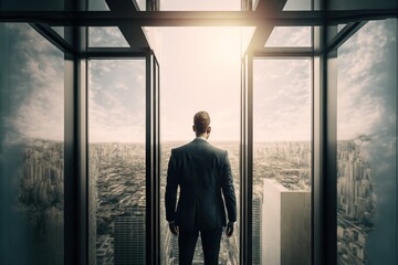 Digital illustration about businessman.