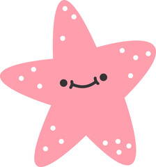 Cute Sea Animal Doodle Vector