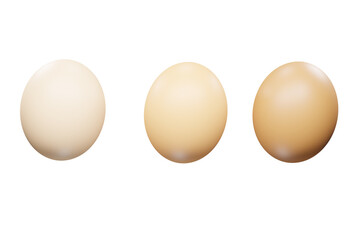  Eggs isolated on white background 3D