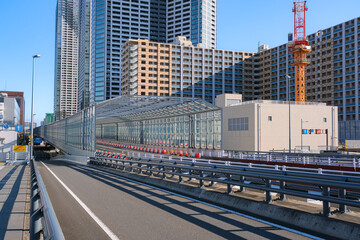 東京都中央区 環二通り 築地大橋、勝どき5丁目付近