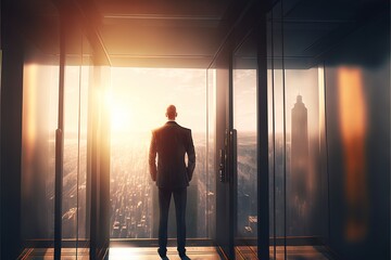 Fototapeta premium Digital illustration about businessman.