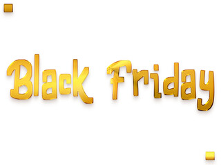 Black Friday Transparent PNG Golden Text Bold Calligraphy
