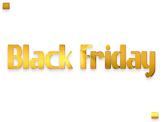 Black Friday Transparent PNG Golden Bold Text Calligraphy