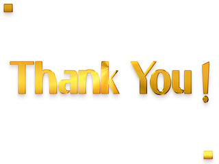 Thank You ! Transparent PNG Gold Text Bold Calligraphy 