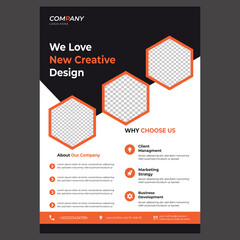 modern business template flyer