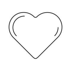 Heart line universal icon ui ux element sign.